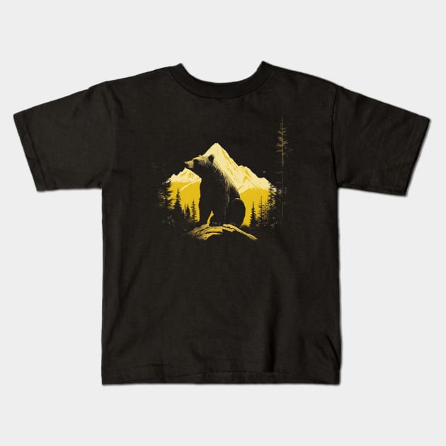 bear Kids T-Shirt by piratesnow